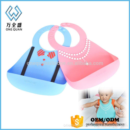 Anti-Bacterial Washable silicone personalized adult bibs